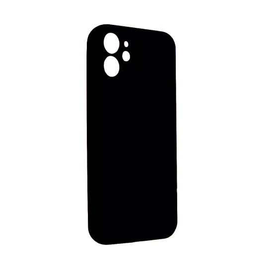 Silicone Case with Camera Shield for Apple iPhone 12 Mini Black